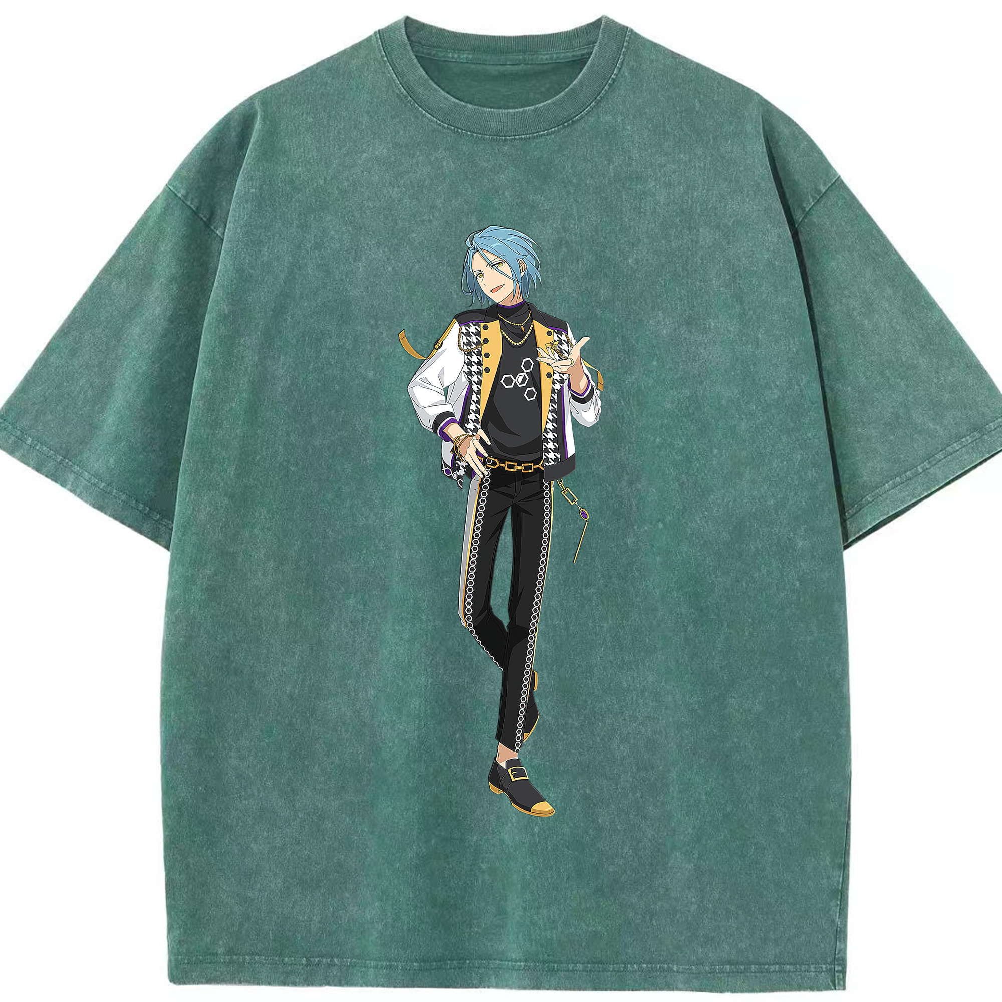 （画像用） あんさんぶるスターズ! Ensemble Stars 綿100% ヴィンテージ風 半袖Tシャツ（フロントプリント）